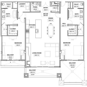 The St. Regis Deer Valley, Snow Park - Residence 202 Floorplan