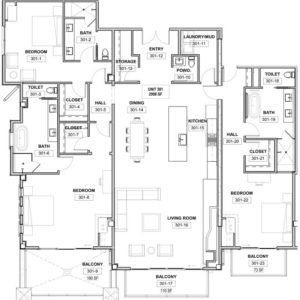 The St. Regis Deer Valley, Snow Park - Residence 301 Floorplan