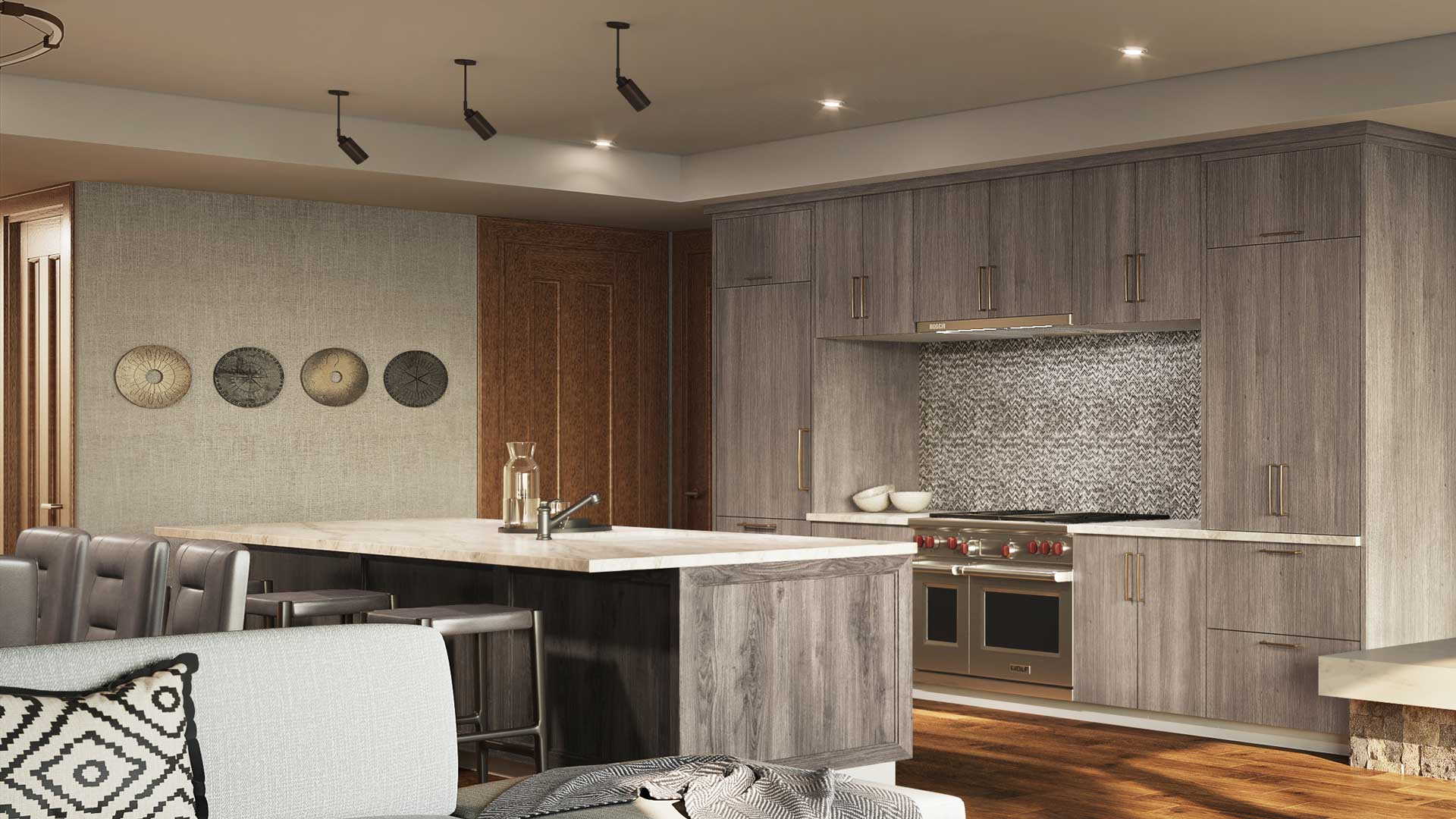 The Residences at The St. Regis Deer Valley | Snow Park - Kitchen Rendering