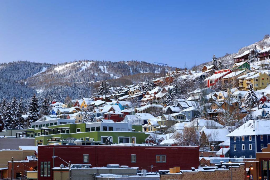 Park City, Utah homes in winter