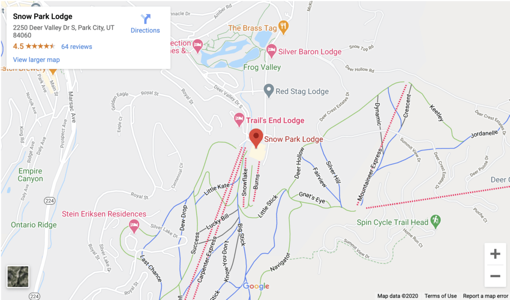 The St. Regis Deer Valley on Google Maps Screen Shot